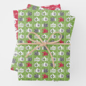 ILY Winter Handschoenen rood en groen Inpakpapier Vel (In situ)