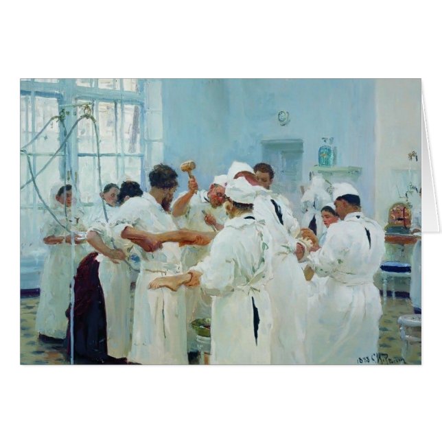 Ilya Repin - De chirurg in het operatietheater (Voorkant Horizontaal)