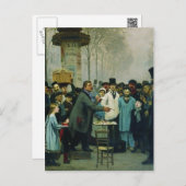 Ilya Repin - Een krantenverkoper in Parijs Briefkaart (Voorkant / Achterkant)