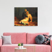 Ilya Repin - Ivan de Verschrikkelijke en zijn zoon Canvas Afdruk (Insitu (Woonkamer))