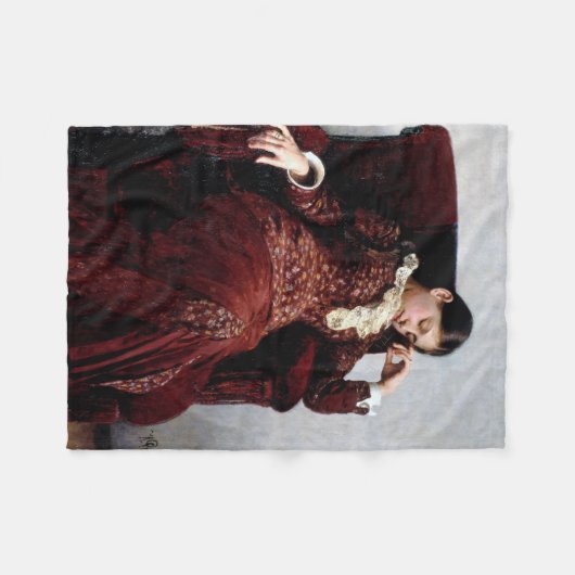 Ilya Repin neemt rust Fleece Deken (Voorkant (Horizontaal))