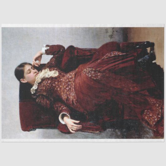 Ilya Repin neemt rust Tissuepapier (Voorkant)