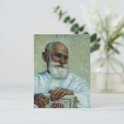 Ilya Repin-Portrait of fysioloog Ivan Pavlov Briefkaart (Staand voorkant)