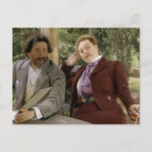 Ilya Repin-Portrait of Natalia Nordmann,Ilya-Repin Briefkaart (Voorkant)