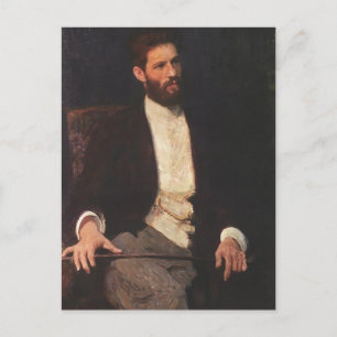Ilya Repin- Portret van beeldhouwer Mark Antokolsk Briefkaart