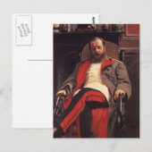 Ilya Repin - Portret van Composer Cesar Cui Briefkaart (Voorkant / Achterkant)