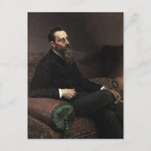 Ilya Repin - Portret van Composer Nikolay - Korsak Briefkaart