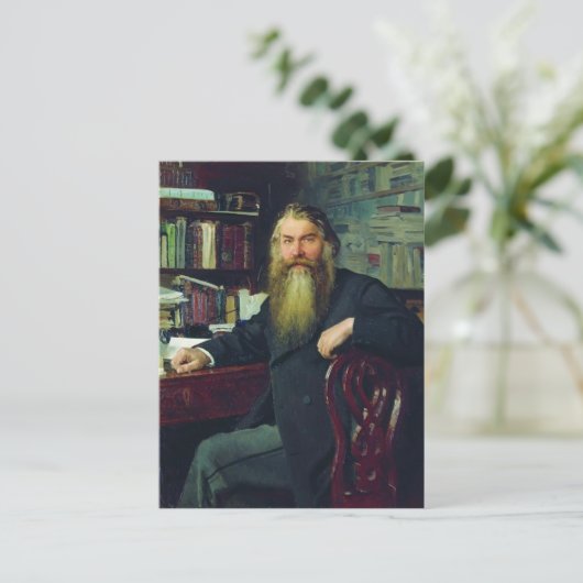 Ilya Repin-portret van historicus en archeoloog Briefkaart (Staand voorkant)