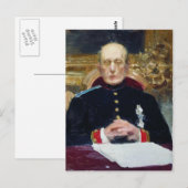 Ilya Repin - Portret van Konstantin Pobedonostsev Briefkaart (Voorkant / Achterkant)