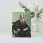 Ilya Repin - Portret van Leo Tolstoy Briefkaart (Staand voorkant)