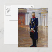 Ilya Repin- Portret van Nicholas II Briefkaart (Voorkant / Achterkant)
