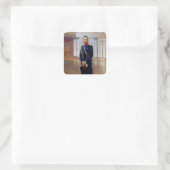 Ilya Repin- Portret van Nicholas II Vierkante Sticker (Tas)