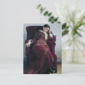 Ilya Repin-Rest. Portret van Vera Repina Briefkaart (Staand voorkant)