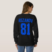 Ilya Rozanov 81 Boston Hockey Fan Gear Trui (Achterkant volledig)