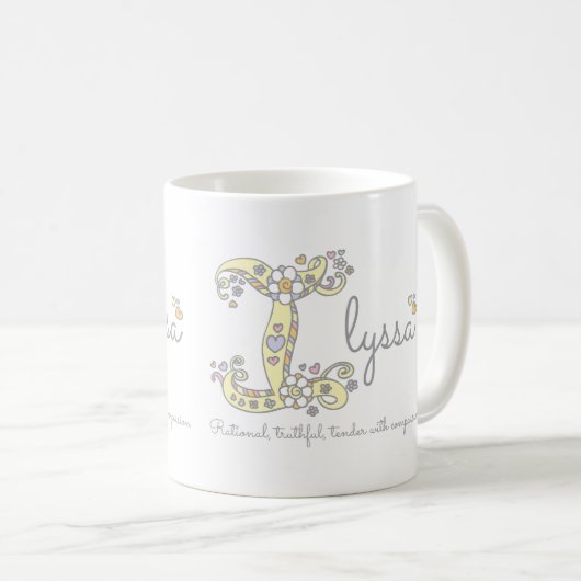 Ilyssa-brief Ik noem de monogram-mok Koffiemok (Voorkant rechts)