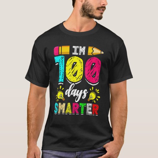 I'm 100 Days Smarter Student 100th School Day Chal T-shirt (Voorkant)