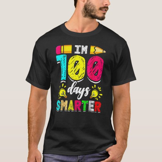 I'm 100 Days Smarter Student 100th School Day Chal T-shirt (Voorkant)