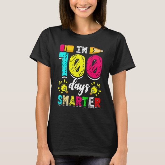 I'm 100 Days Smarter Student 100th School Day Chal T-shirt (Voorkant)