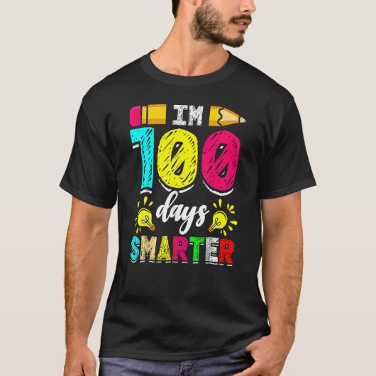 I'm 100 Days Smarter Student 100th School Day Chal T-shirt (Voorkant)