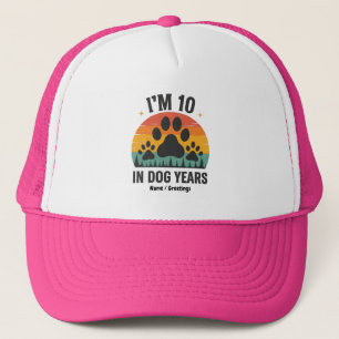 IM 10 in hondenjaren 80 jaar oude Mannen Grappige Trucker Pet