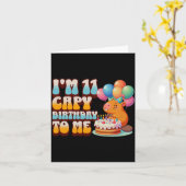 I'm 11 Capy Birthday To Me 11th Capybara Bday Part Kaart (Gele Bloem)