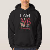 IM 26 en Flamazing Flamingo 26th Birthday Women B Hoodie (Voorkant)