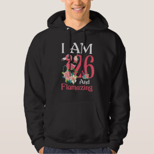IM 26 en Flamazing Flamingo 26th Birthday Women B Hoodie