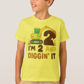 I'm 2 en Diggin' It Verjaardagsfeestje Graphic T-shirt (Voorkant)
