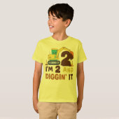 I'm 2 en Diggin' It Verjaardagsfeestje Graphic T-shirt (Voorkant volledig)