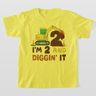 I'm 2 en Diggin' It Verjaardagsfeestje Graphic T-shirt