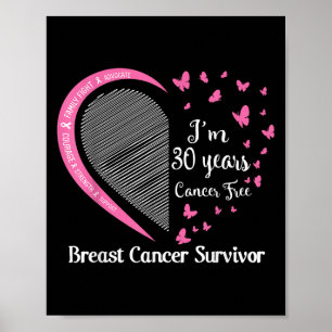 IM 30 jaar Kankervrije Borstkanker Overlevende Fam Poster