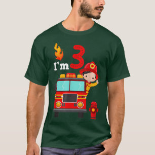 Im 3rd Birthday Boy Fire Engine Tessler Fire T-shirt