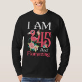 Im 45 en Flamazing Flamingo 45th Birthday Women B T-shirt (Voorkant)