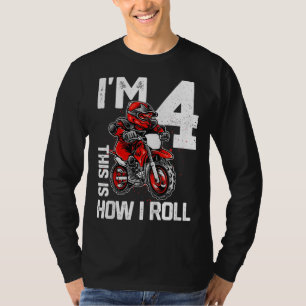 IM 4 Zo rol ik Dirt Bike 4th Birthday Par T-shirt