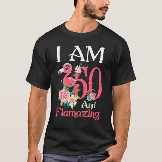 IM 50 en het ontvlammen van Flamingo 50th Birthday T-shirt (Voorkant)
