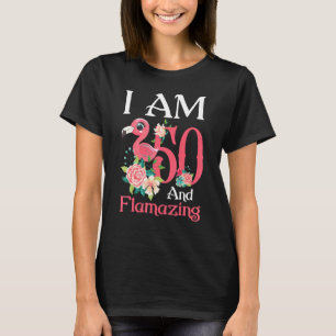 IM 50 en het ontvlammen van Flamingo 50th Birthday T-shirt