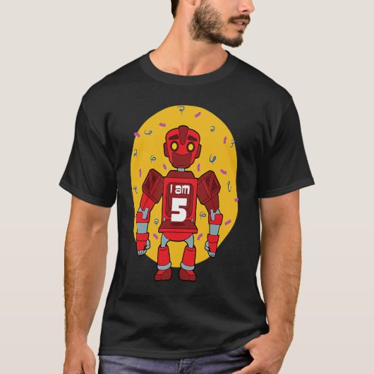 Im 5 Birthday Thed Robot T-shirt (Voorkant)