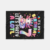 I'm 7th Birthday Girl Cute Axolotl 7 Year Old Bday Fleece Deken (Voorkant (Horizontaal))