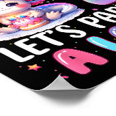 I'm 7th Birthday Girl Cute Axolotl 7 Year Old Bday Poster (Hoek)