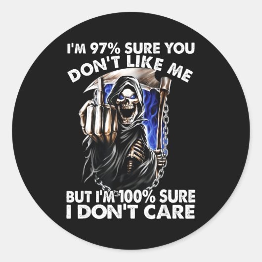 Im 97% Sure You Dont Like Me  Ronde Sticker (Voorkant)