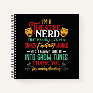 Im a Atre Nerd on Stage Acter Lovert Actor Actress Notitieboek