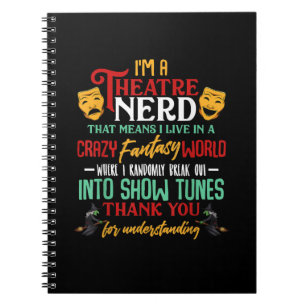 Im a Atre Nerd on Stage Acter Lovert Actor Actress Notitieboek