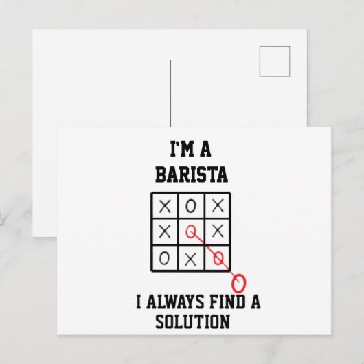 Im A Barista ik vind altijd een oplossing Briefkaa Briefkaart (Voorkant / Achterkant)