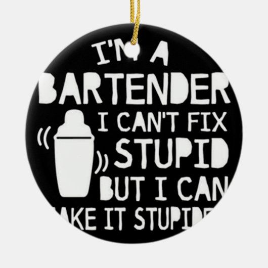 IM A BARTENDER KERAMISCH ORNAMENT (Voorkant)