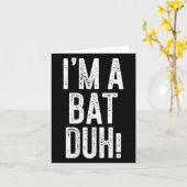 I'm A Bat Duh! Shirt Adult Men Women Kids Bat Cost Kaart (Gele Bloem)