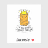I'm A Beautiful Chicken Nugget Funny Chicken Nugge Sticker (Vel)