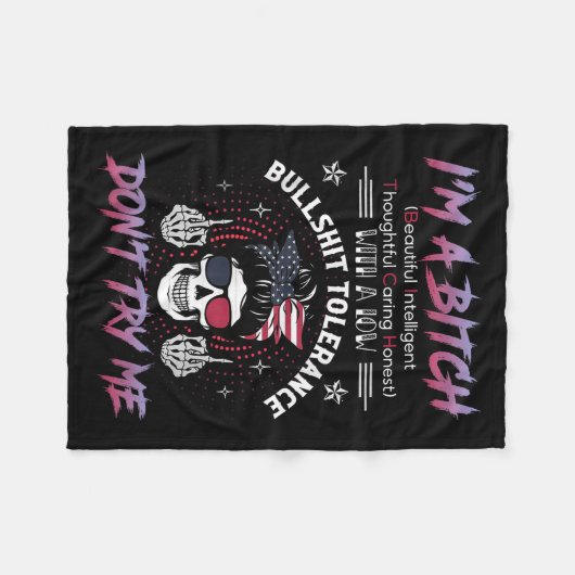 I'm A Beautiful Intelligent Thoughtful Caring Hone Fleece Deken (Voorkant (Horizontaal))