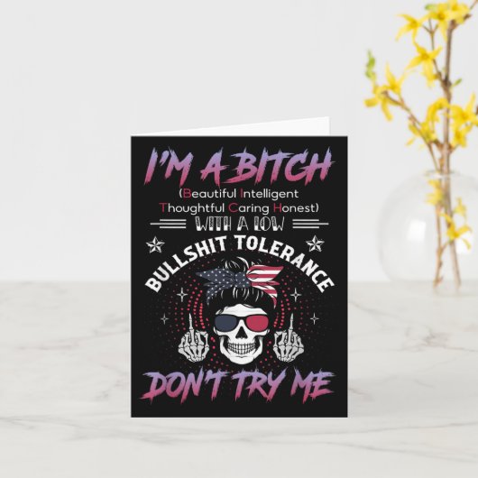 I'm A Beautiful Intelligent Thoughtful Caring Hone Kaart (Gele Bloem)