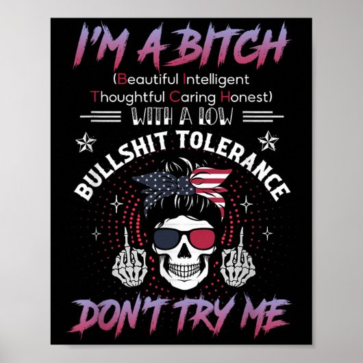 I'm A Beautiful Intelligent Thoughtful Caring Hone Poster (Voorkant)