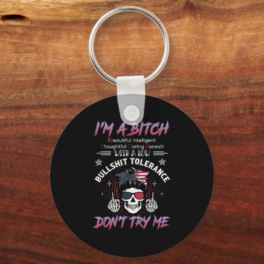 I'm A Beautiful Intelligent Thoughtful Caring Hone Sleutelhanger (Voorkant)